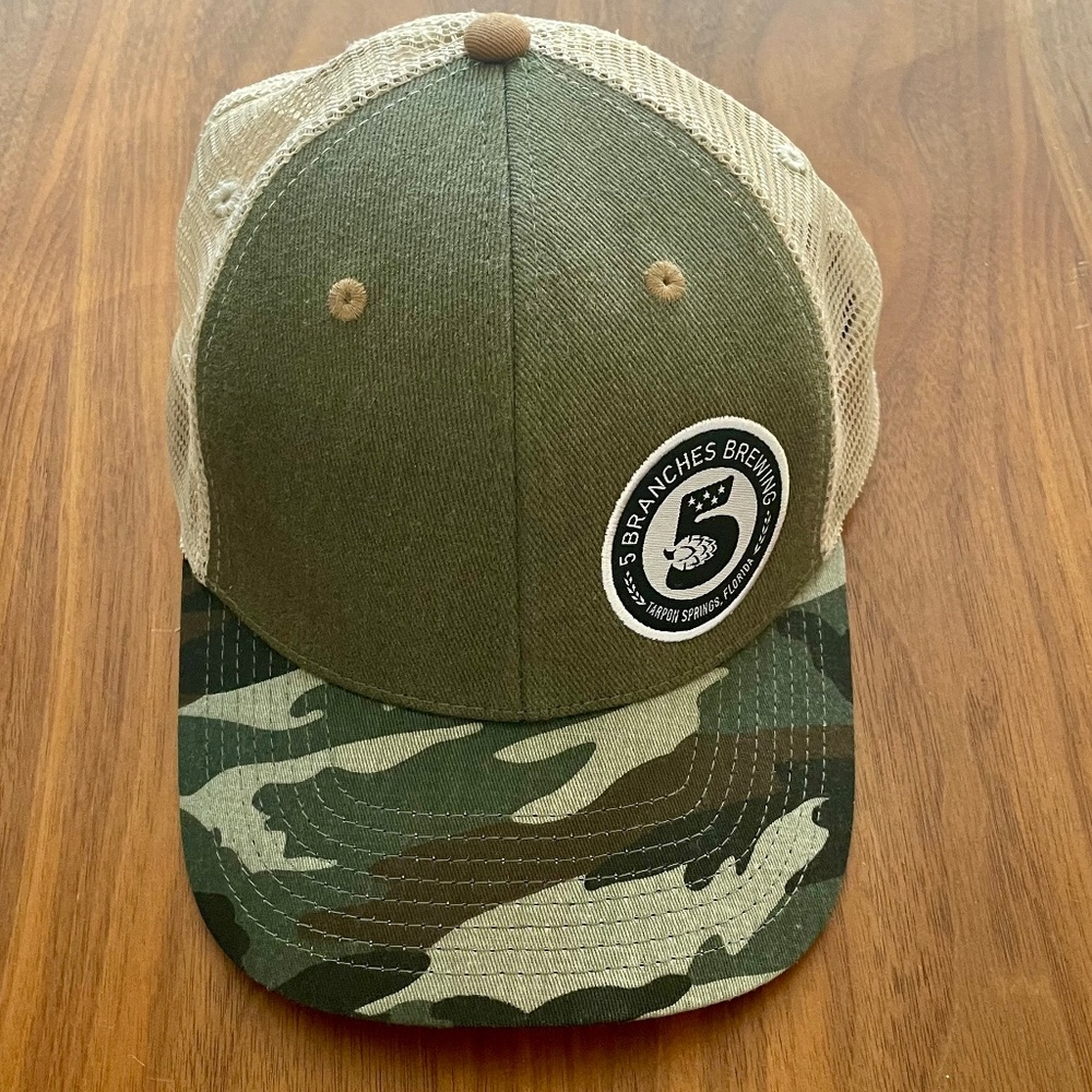 5 Branches Brewing Snap Back Hat-Camo